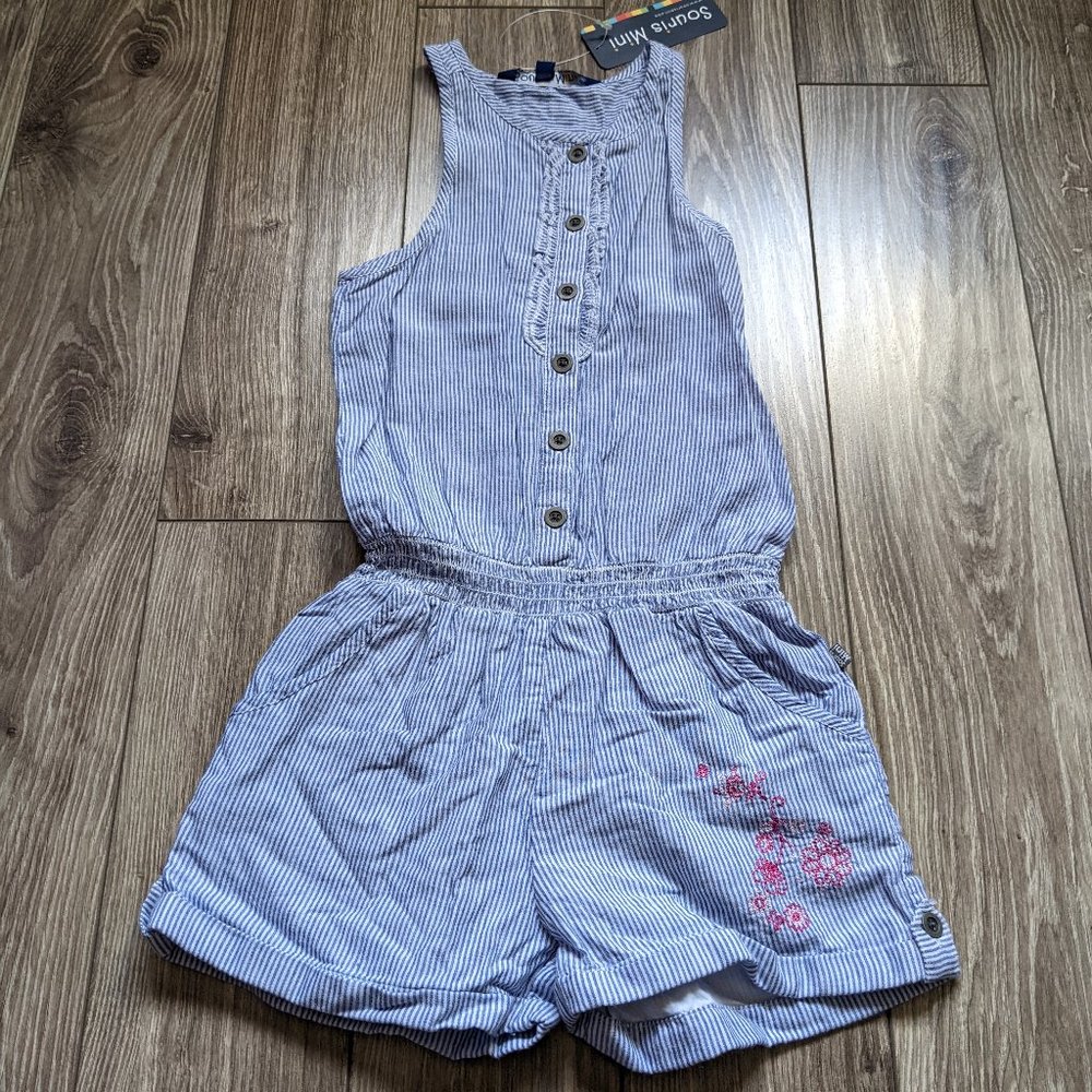 [KIDS 2/$40] NWT Toddler Girl (4T) - SOURIS MINI Pinstriped Romper